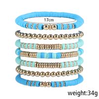 Mode Géométrique Argile Molle Placage Unisexe Bracelets 1 Jeu sku image 1