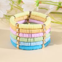 Simple Style Color Block Soft Clay Knitting Women's Bracelets 6 Pieces main image 5