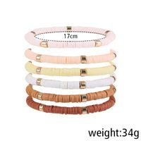 Simple Style Color Block Soft Clay Knitting Women's Bracelets 6 Pieces sku image 3