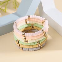Simple Style Color Block Soft Clay Knitting Women's Bracelets 6 Pieces main image 4