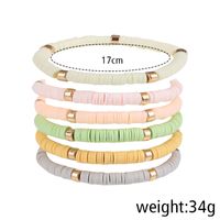 Simple Style Color Block Soft Clay Knitting Women's Bracelets 6 Pieces sku image 2