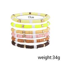 Simple Style Color Block Soft Clay Knitting Women's Bracelets 6 Pieces sku image 1