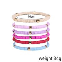 Simple Style Color Block Soft Clay Knitting Women's Bracelets 6 Pieces sku image 5