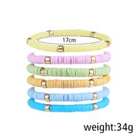 Simple Style Color Block Soft Clay Knitting Women's Bracelets 6 Pieces sku image 4