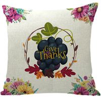 Pastoral Letter Flower Linen Pillow Cases main image 4