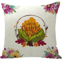 Pastoral Letter Flower Linen Pillow Cases main image 3