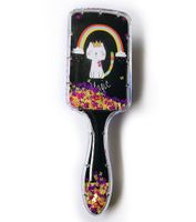 Cute Unicorn Rainbow Geometric Transparent Hair Comb sku image 6
