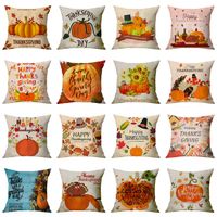 Pastoral Pumpkin Letter Linen Pillow Cases main image 1