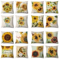 Pastoral Sunflower Linen Pillow Cases main image 1