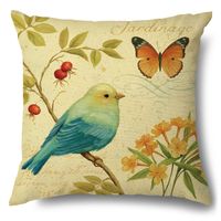 Fashion Animal Flower Linen Pillow Cases sku image 5