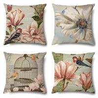 Fashion Animal Flower Linen Pillow Cases main image 4