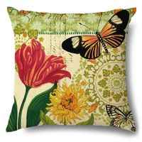 Fashion Animal Flower Linen Pillow Cases sku image 12