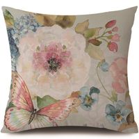 Fashion Animal Flower Linen Pillow Cases sku image 24