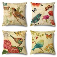 Fashion Animal Flower Linen Pillow Cases main image 3