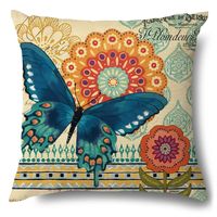 Fashion Animal Flower Linen Pillow Cases sku image 11