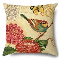 Fashion Animal Flower Linen Pillow Cases sku image 6