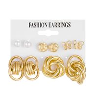 Mode Couleur Unie Alliage Placage Incruster Strass Perle Femmes Des Boucles D'oreilles Boucles D'oreilles 1 Jeu sku image 10