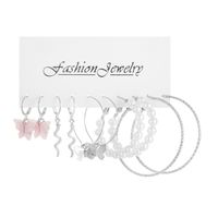 Mode Couleur Unie Alliage Placage Incruster Strass Perle Femmes Des Boucles D'oreilles Boucles D'oreilles 1 Jeu sku image 3