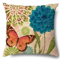 Fashion Animal Flower Linen Pillow Cases sku image 10