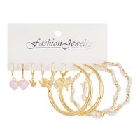 Mode Couleur Unie Alliage Placage Incruster Strass Perle Femmes Des Boucles D'oreilles Boucles D'oreilles 1 Jeu sku image 12