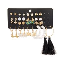 Mode Couleur Unie Alliage Placage Incruster Strass Perle Femmes Des Boucles D'oreilles Boucles D'oreilles 1 Jeu sku image 19