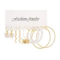 Mode Couleur Unie Alliage Placage Incruster Strass Perle Femmes Des Boucles D'oreilles Boucles D'oreilles 1 Jeu sku image 4