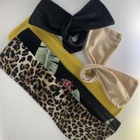 Simple Style Solid Color Leopard Cloth Hair Band 1 Piece main image 1