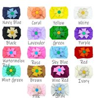Cute Solid Color Flower Nylon Cloth Hair Band 1 Piece main image 2
