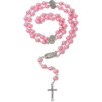 Mode Kreuz Imitation Perlen Glas Perlen Halskette Mit Anhänger sku image 4
