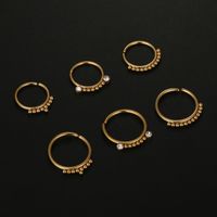 Fashion Round Stainless Steel Plating Nose Ring 1 Piece main image 3