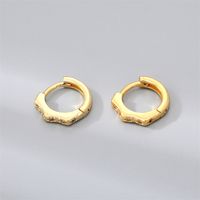 Simple Style Irregular Gold Plated Enamel Artificial Pearls Zircon Women's Hoop Earrings 1 Pair sku image 1