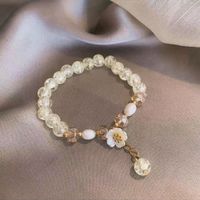 Sweet Flower Glass Beaded Pearl Women's Bracelets 1 Piece sku image 5