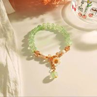 Dulce Flor Vidrio Con Cuentas Perla Mujeres Pulsera 1 Pieza sku image 4