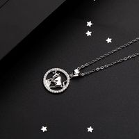 Fashion Constellation Sterling Silver Plating Pendant Necklace 1 Piece sku image 2