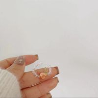 Simple Style Fruit Glass Women's Rings 1 Piece main image 5
