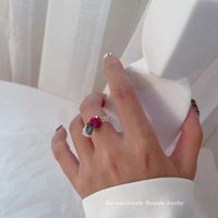 Simple Style Fruit Glass Women's Rings 1 Piece main image 4