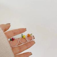 Simple Style Fruit Glass Women's Rings 1 Piece main image 1