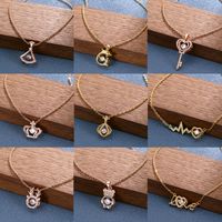 Fashion Heart Shape Crown Titanium Steel Plating Inlay Artificial Gemstones Pendant Necklace 1 Piece main image 1