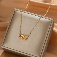 Fashion Heart Shape Crown Titanium Steel Plating Inlay Artificial Gemstones Pendant Necklace 1 Piece sku image 3