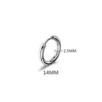 1 Piece Fashion Round Polishing Titanium Steel Hoop Earrings sku image 4