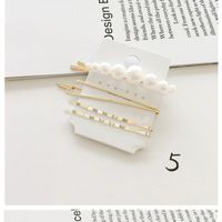Fashion Geometric Water Droplets Imitation Pearl Metal Hair Clip 1 Set sku image 6
