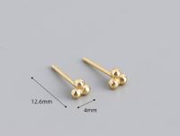 Simple Style Solid Color Silver Ear Studs 1 Pair main image 2