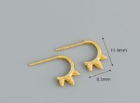 Simple Style Solid Color Silver Plating Ear Studs 1 Pair main image 2