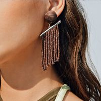 Simple Style Geometric Alloy Plastic Beaded Women's Drop Earrings 1 Pair main image 1