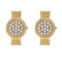 Fashion Watch Alloy Plating Rhinestones Women's Ear Studs 1 Pair main image 2