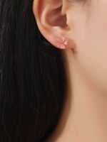 Sweet Flower Alloy Women's Ear Studs 1 Pair main image 2