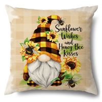 Pastoral Sunflower Linen Pillow Cases sku image 15