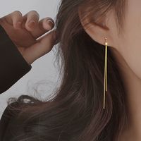 1 Pair Simple Style Geometric Plating Copper Drop Earrings main image 3