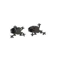 Fashion Frog Stainless Steel Plating Ear Studs 1 Pair main image 4