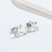 Fashion Frog Stainless Steel Plating Ear Studs 1 Pair sku image 1